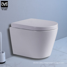 Popular Design Sanitary Ware Chaozhou Manufacturer Bathroom Wall Hung Ceramic Wc Toilet